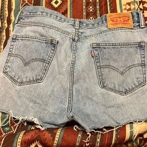 Vintage 505 denim cutoffs Levi’s size 34. Rigid.